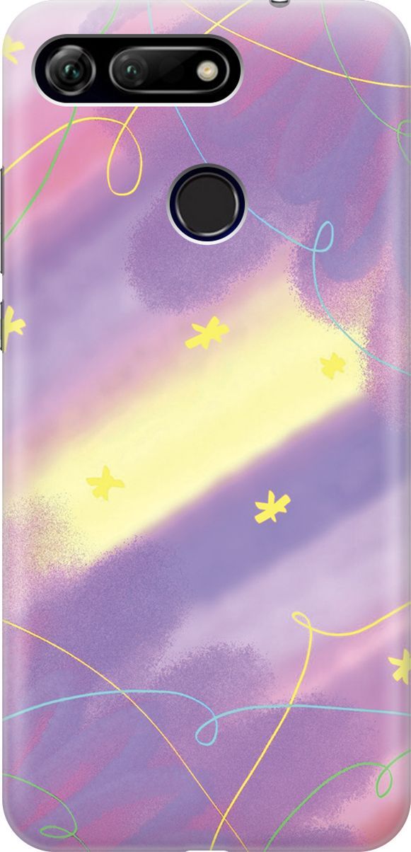 

Силиконовый чехол на Honor View 20 (V20) с принтом "Сиреневые сны", Желтый;фиолетовый, 6449