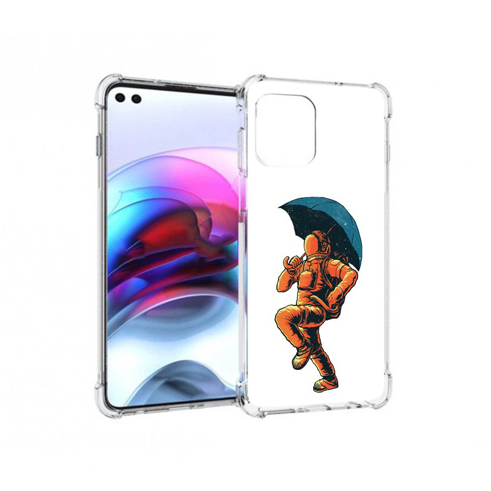 

Чехол MyPads Tocco для Motorola Edge шагающий космонавт с зонтом (PT157712.351.695), Прозрачный, Tocco