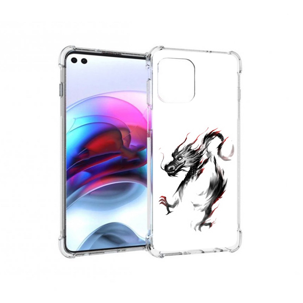 

Чехол MyPads Tocco для Motorola Edge черный дракон (PT157712.351.690), Прозрачный, Tocco