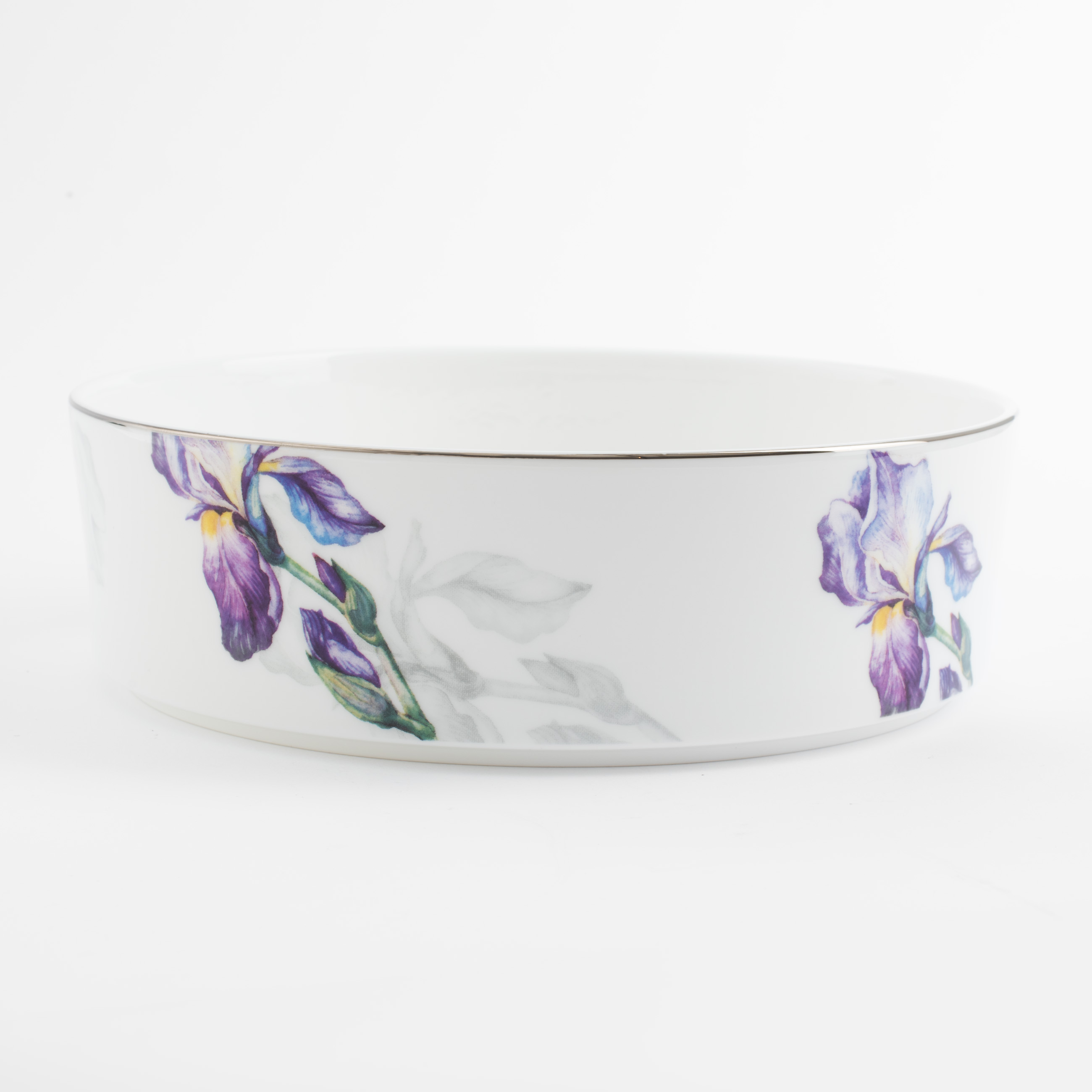 

Блюдо, 20x6 см, с бортами, фарфор F, с серебристым кантом, Ирисы, Antarctica Flowers