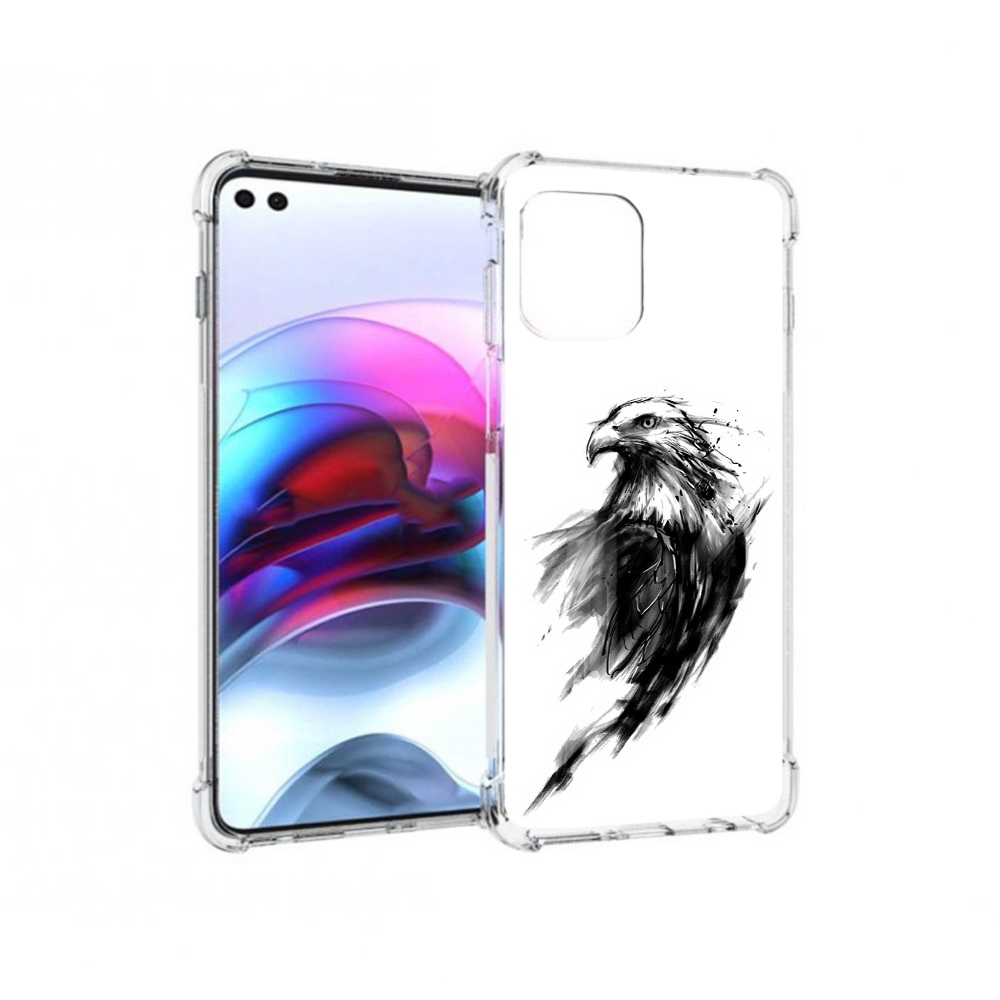 

Чехол MyPads Tocco для Motorola Edge чб птица (PT157712.351.670), Прозрачный, Tocco