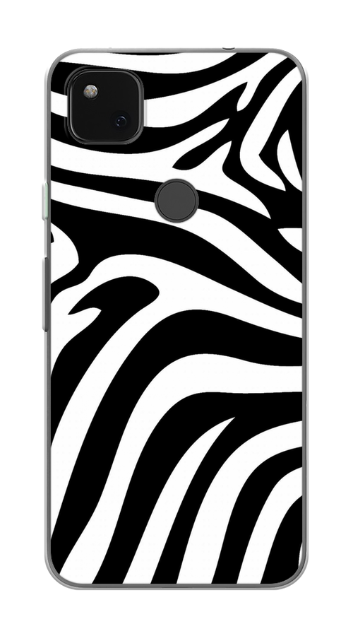 

Чехол на Google Pixel 4A "Полоски зебры", Черный;белый;бежевый, 270650-1