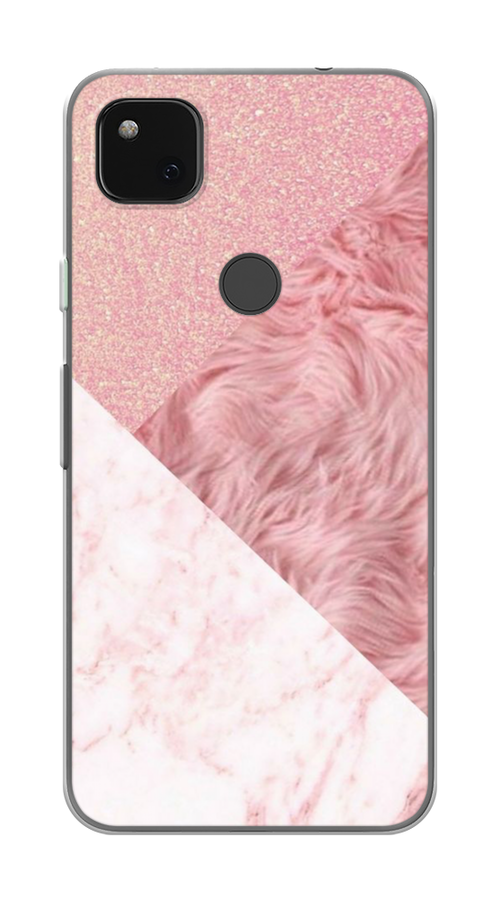

Чехол на Google Pixel 4A "Текстурные треугольники", Розовый;белый, 270650-1
