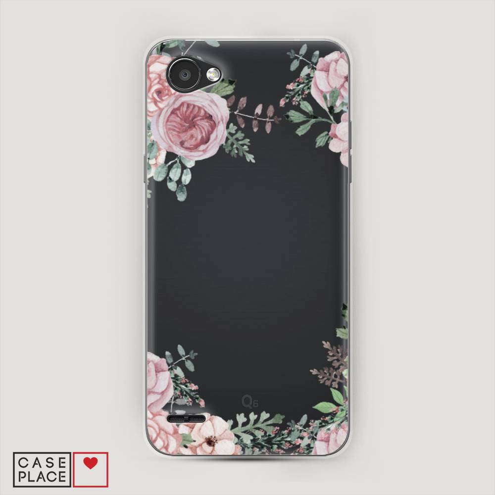 

Чехол Awog на LG Q6 "Нежные розы акварель", Прозрачный;розовый;зеленый, 83150-8