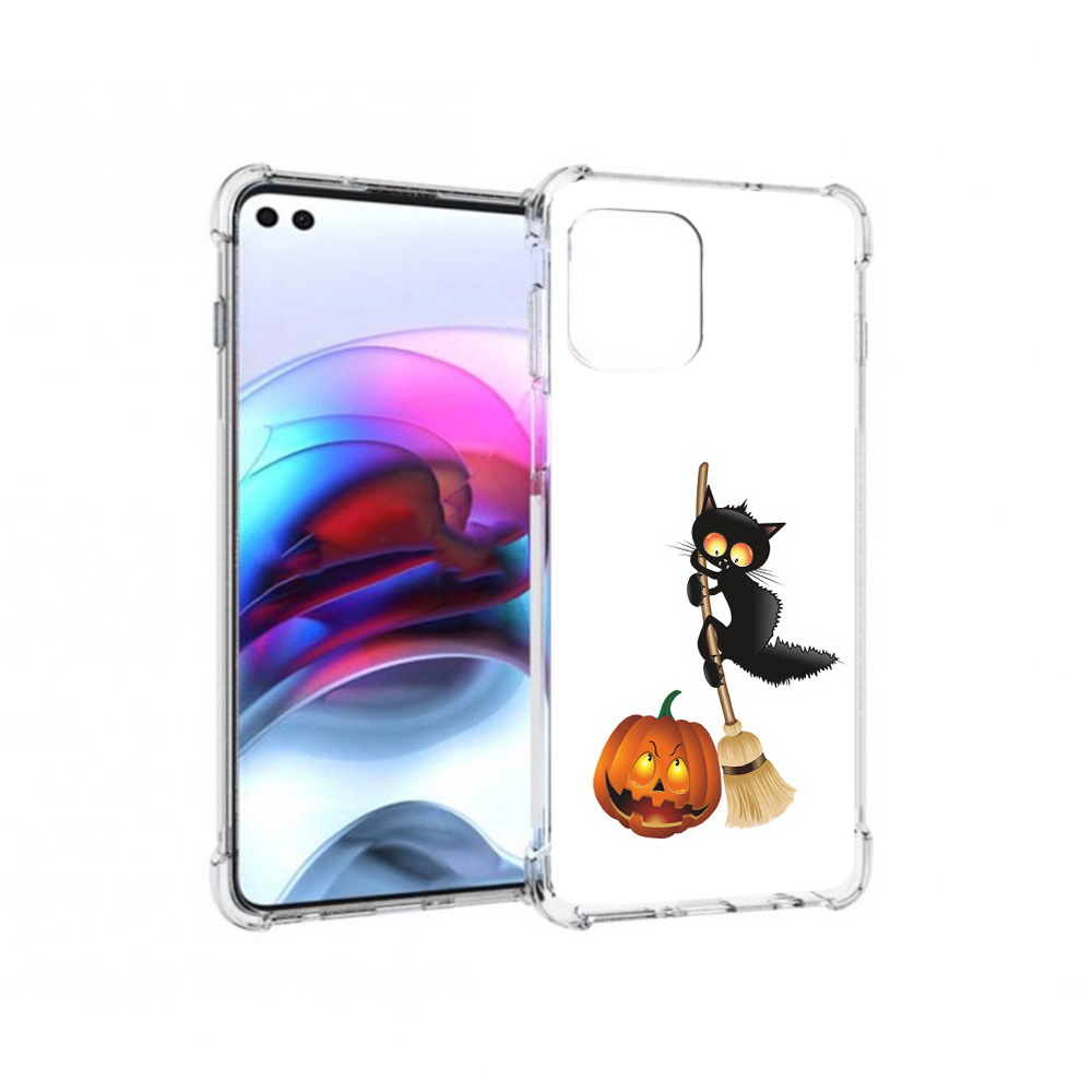 

Чехол MyPads Tocco для Motorola Edge хэлуинский котик (PT157712.351.667), Прозрачный, Tocco