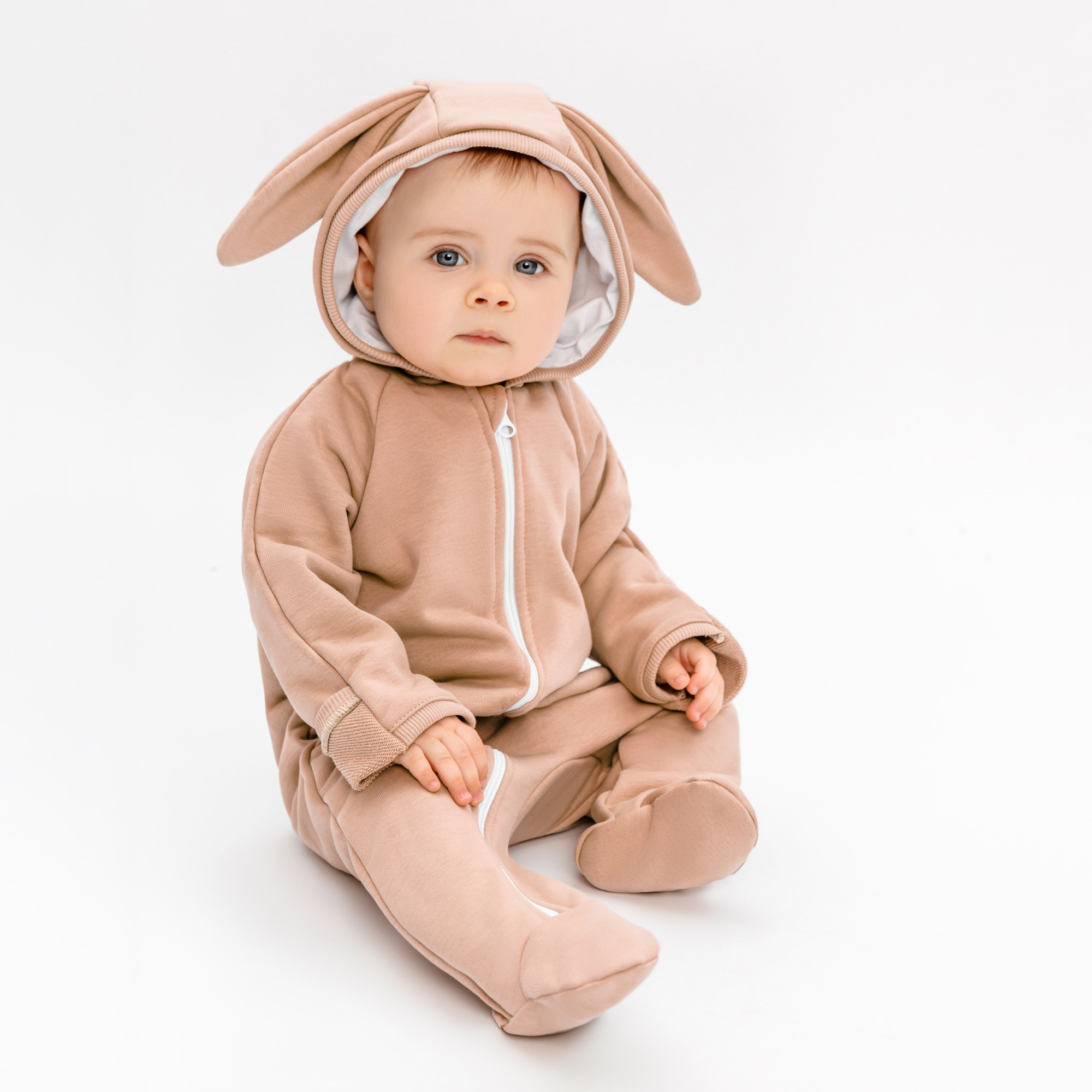 фото Комбинезон amarobaby ab-od22-bunny302 бежевый размер 74-80