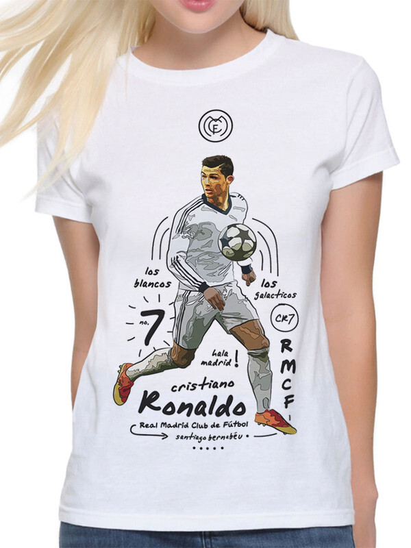 

Футболка женская Design Heroes Криштиану Роналду / Футболист Cristiano Ronaldo белая L, Белый, Криштиану Роналду / Футболист Cristiano Ronaldo