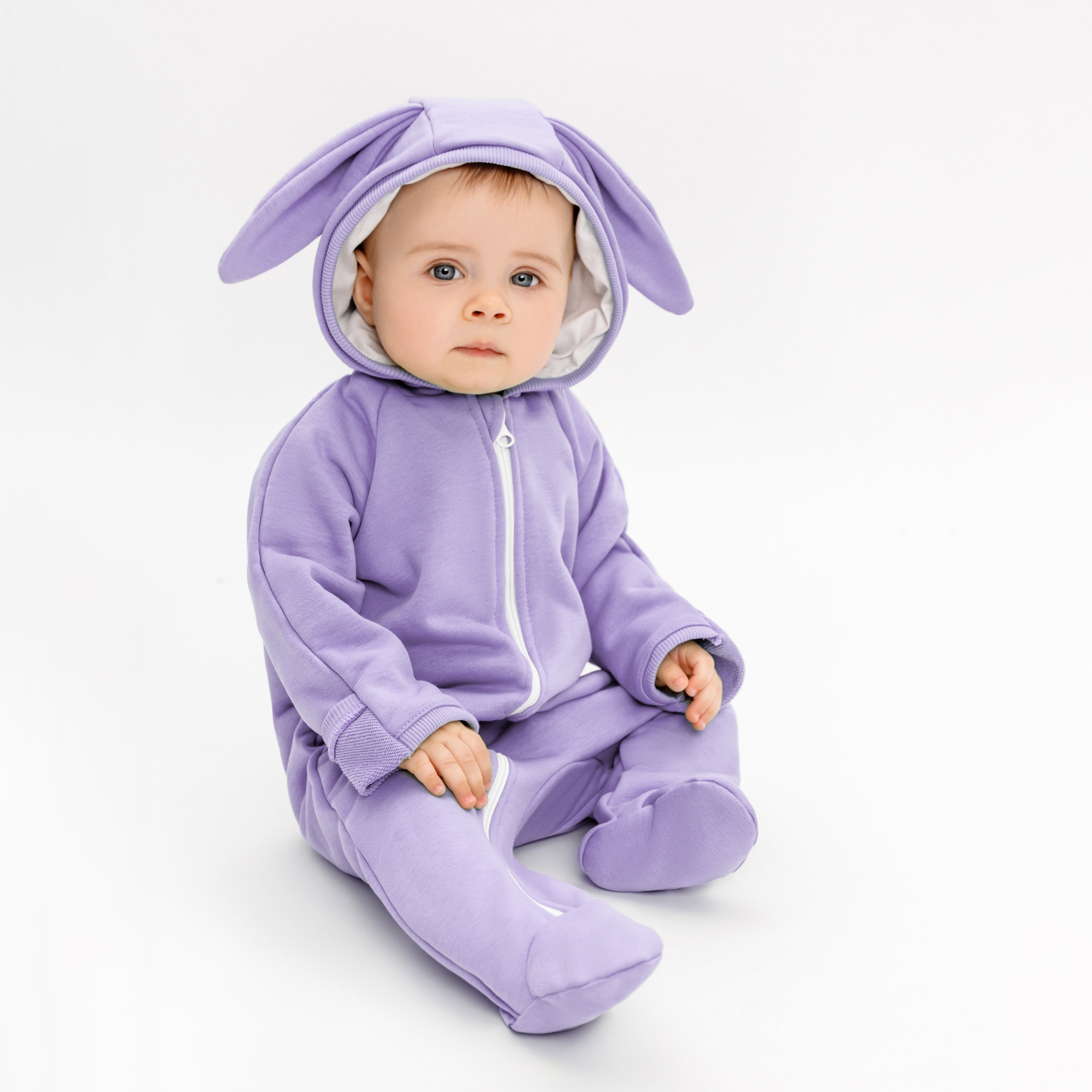 фото Комбинезон amarobaby ab-od22-bunny302 фиолетовый размер 68-74