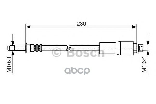 фото Шланг тормозной зад. bmw e39/touring 00-03 280мм bosch арт. 1987476173