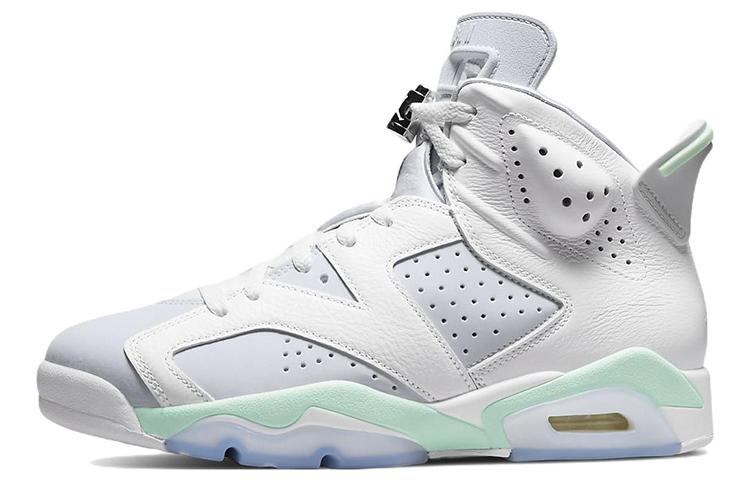 

Кроссовки унисекс Jordan Air Jordan 6 retro mint foam белые 40.5 EU, Белый, Air Jordan 6 retro mint foam