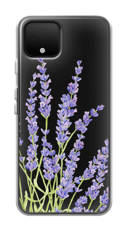 

Чехол на Google Pixel 4 "Лавандовые стебли", Фиолетовый;зеленый, 270250-1