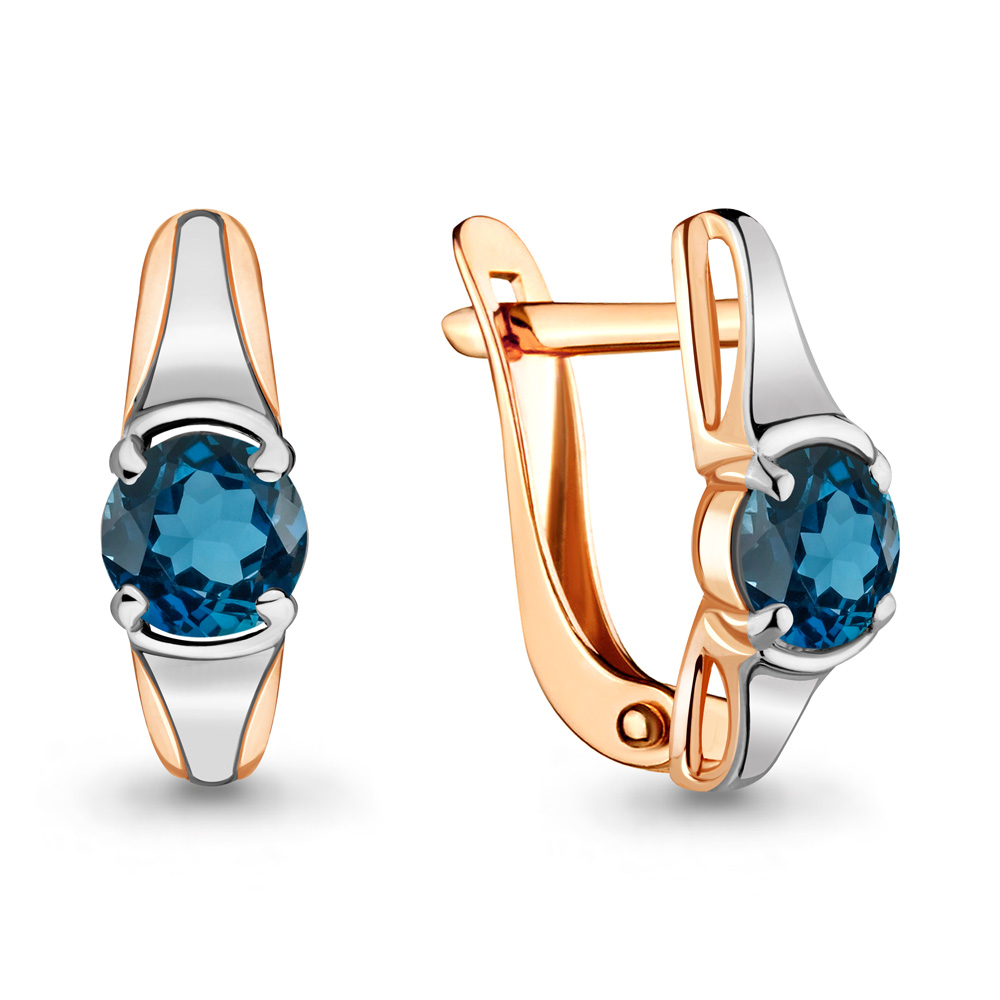 

Серьги из красного золота с топазом Aquamarine Aquamarine 4710308_585_кз, 4710308_585_кз