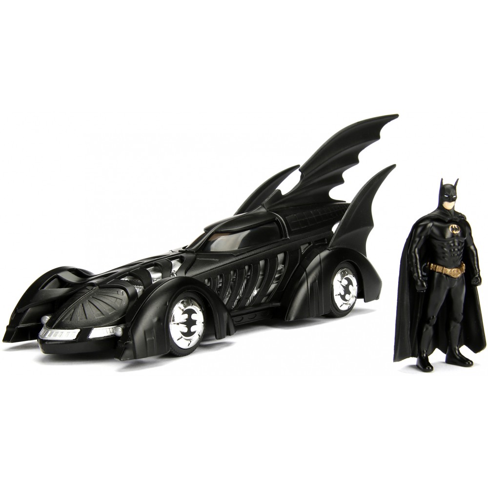 фото Игровой набор jada toys batman forever 2.75+1:24 1995 batmobile w/batman 98036