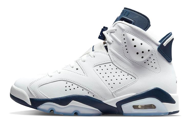 

Кроссовки унисекс Jordan Air Jordan 6 retro midnight navy белые 38.5 EU, Белый, Air Jordan 6 retro midnight navy