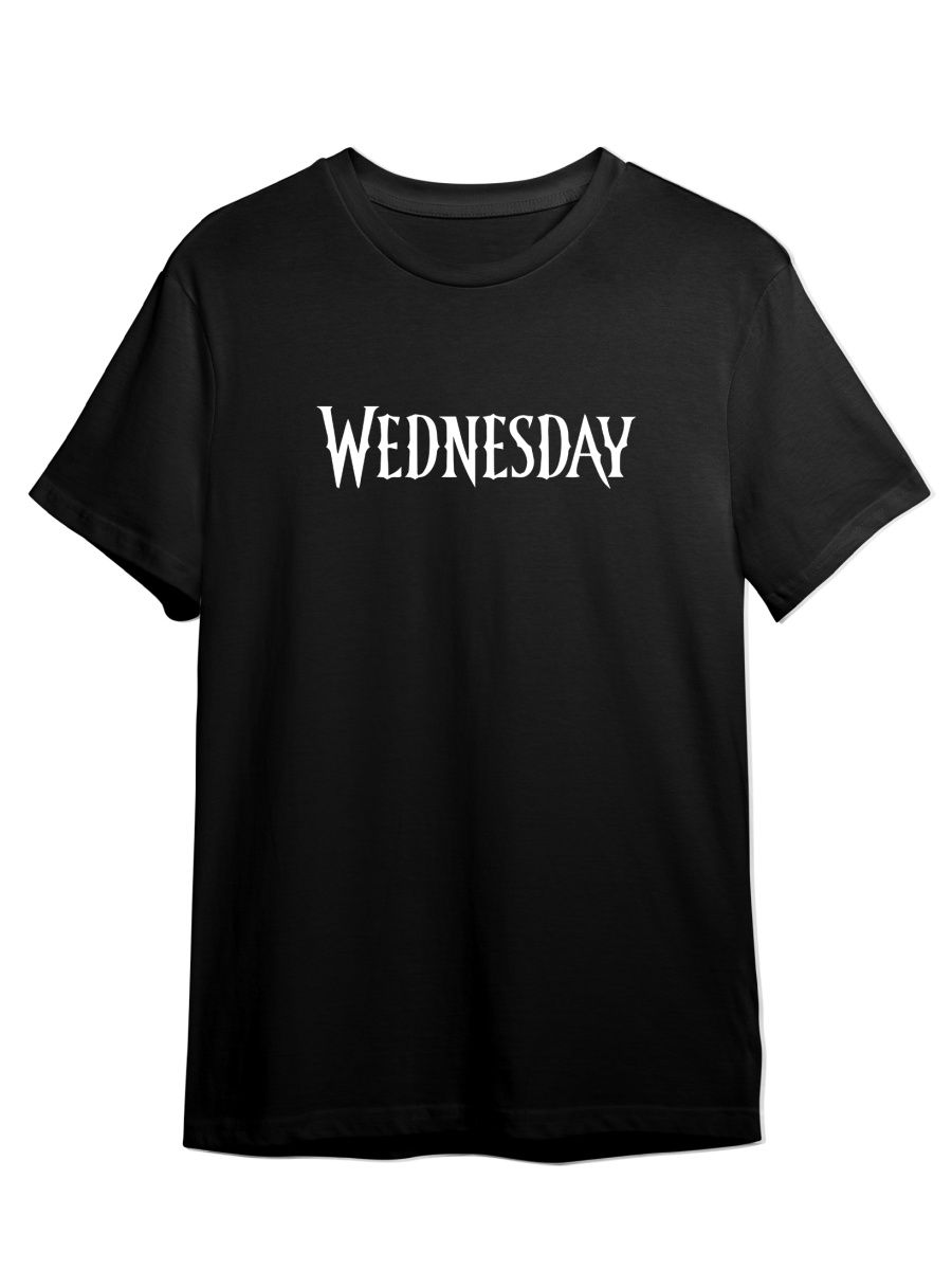 

Футболка унисекс СувенирShop Wednesday/Уэнсдэй/Венсдей 4 черная S, Черный, "Wednesday/Уэнсдэй/Венсдей" 4