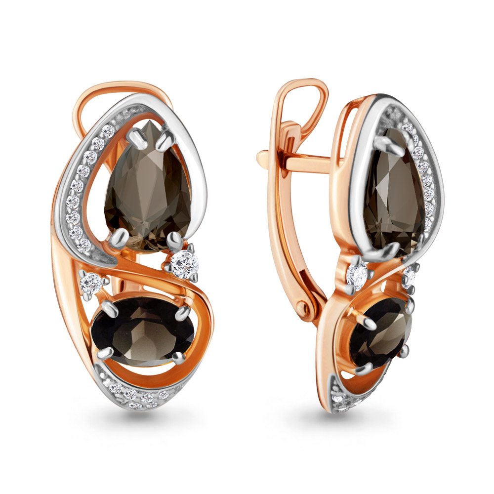 

Серьги из серебра с кварцем Aquamarine Aquamarine 4708501А_925_з, 4708501А_925_з