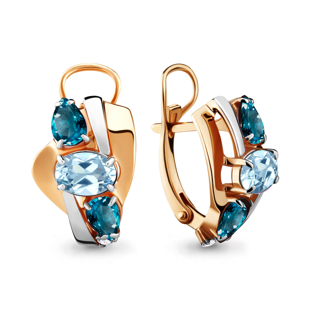 

Серьги из серебра с топазом Aquamarine Aquamarine 47080600_925_з, 47080600_925_з