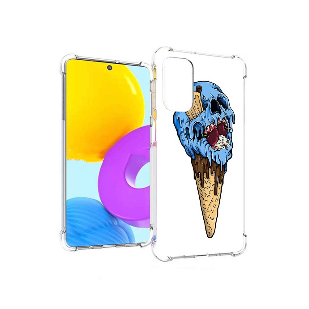 

Чехол MyPads Tocco для Samsung Galaxy M52 5G мороженное череп (PT226932.542.484), Прозрачный, Tocco