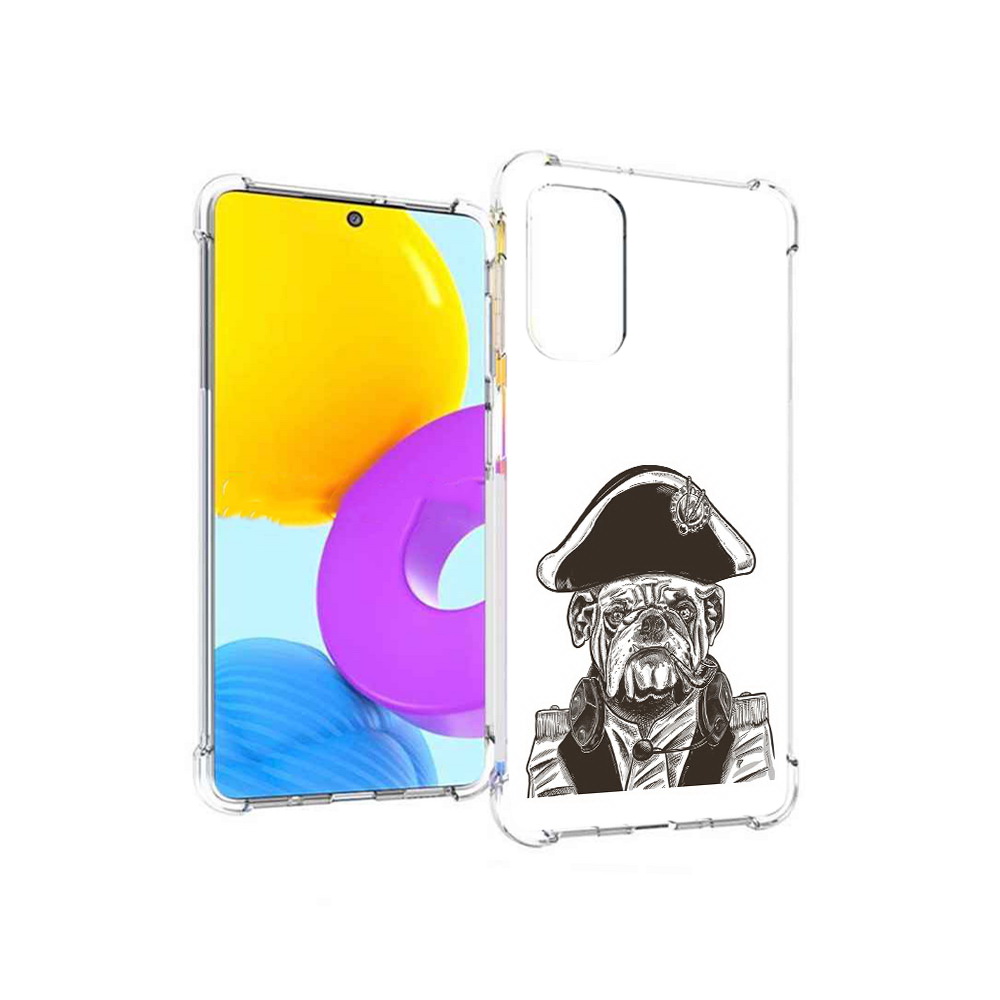 

Чехол MyPads Tocco для Samsung Galaxy M52 5G мопс генерал (PT226932.542.483), Прозрачный, Tocco