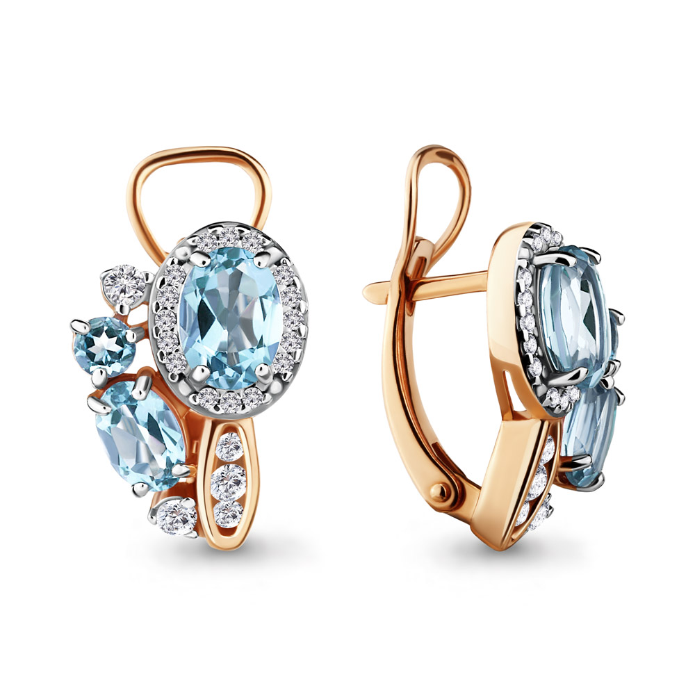

Серьги из серебра с топазом Aquamarine Aquamarine 4707902А_925_з, 4707902А_925_з