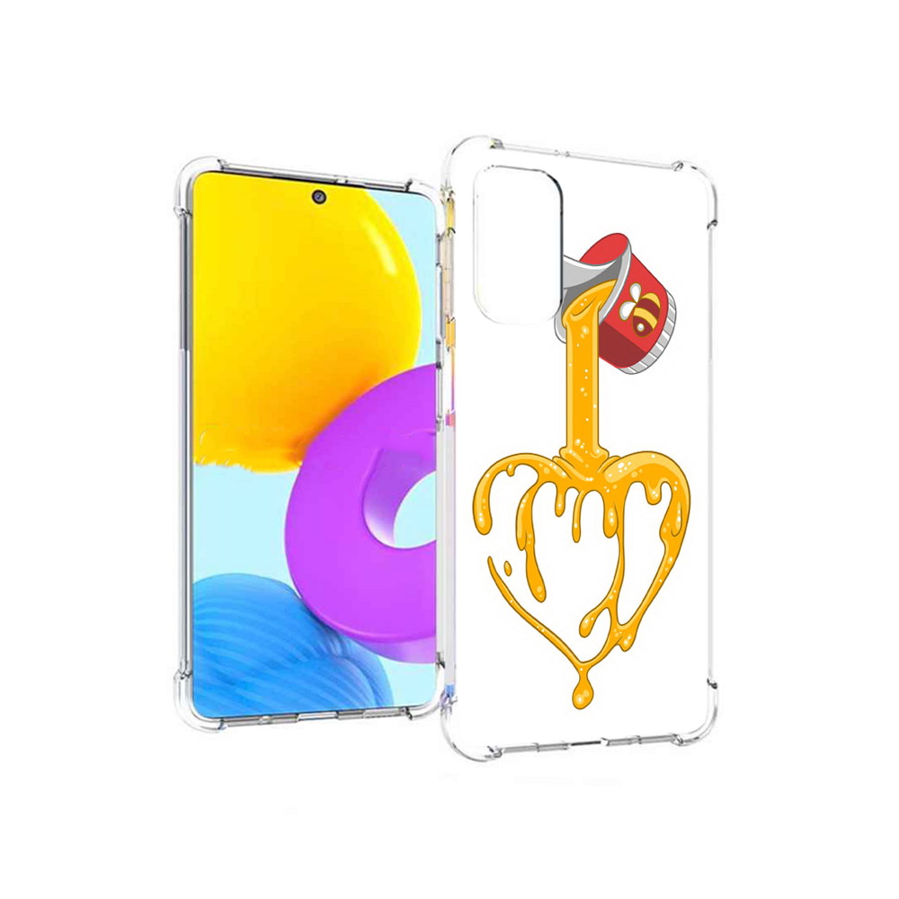 

Чехол MyPads Tocco для Samsung Galaxy M52 5G медовое сердце (PT226932.542.471), Прозрачный, Tocco