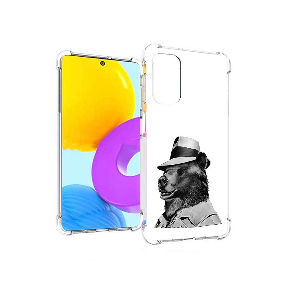 Чехол MyPads Tocco для Samsung Galaxy M52 5G медведь в шляпе (PT226932.542.465)
