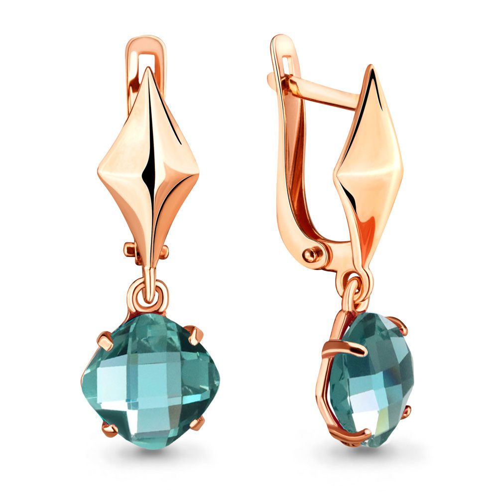

Серьги из серебра с турмалином искусственным Aquamarine Aquamarine 4707388_925_з, 4707388_925_з