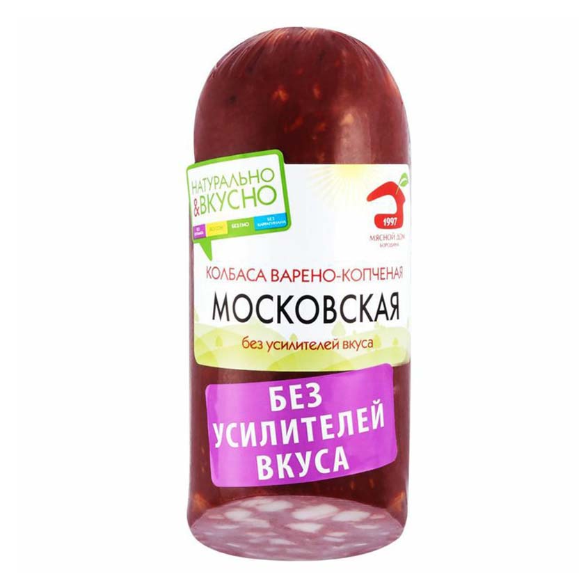 Колбаса варено-копченая Мясной Дом Бородина Московская высший сорт 540₽