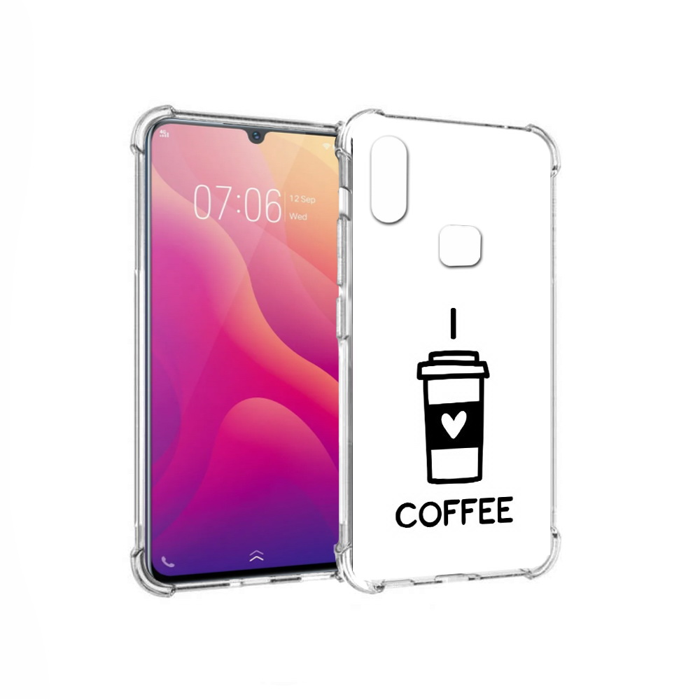 

Чехол MyPads Tocco для Vivo V11i Я люблю кофе (PT119353.424.206), Прозрачный, Tocco