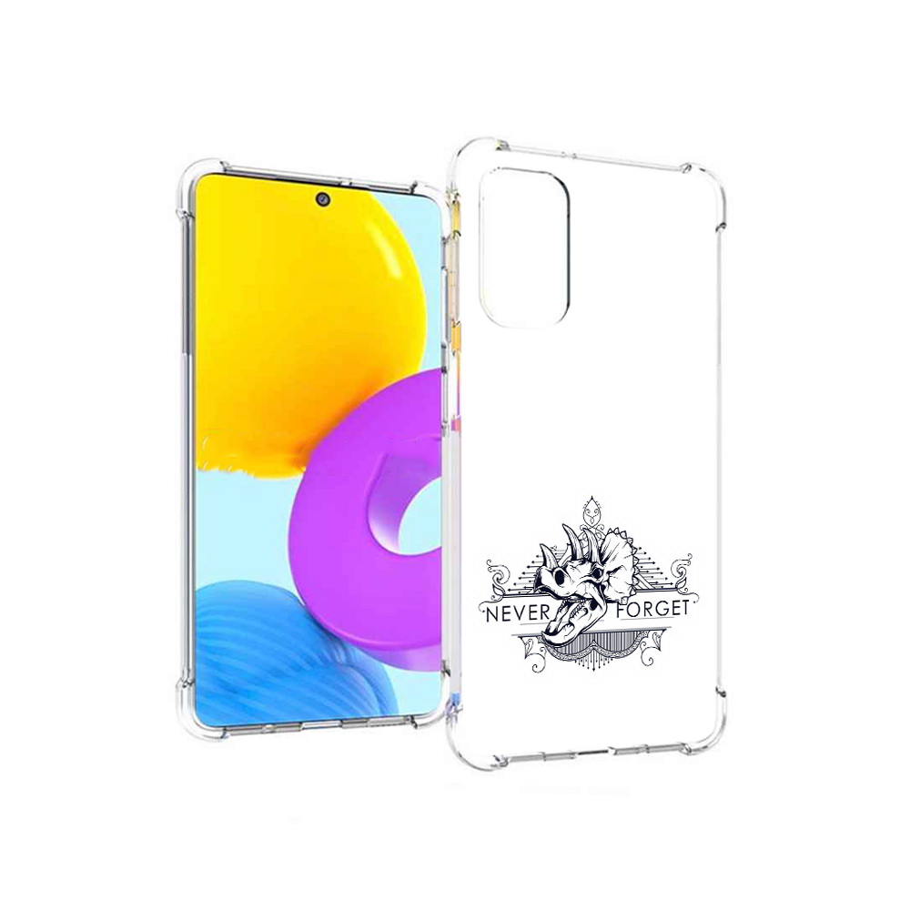

Чехол MyPads Tocco для Samsung Galaxy M52 5G логотип носорога никогда не забуду, Прозрачный, Tocco
