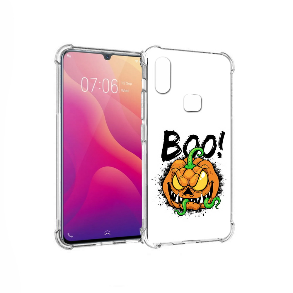 

Чехол MyPads Tocco для Vivo V11i Хэллоуин бу (PT119353.424.193), Прозрачный, Tocco