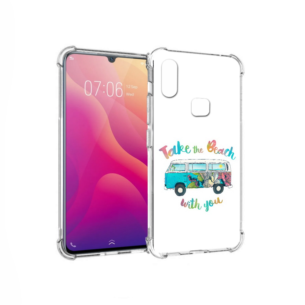 

Чехол MyPads Tocco для Vivo V11i Хиппи автобус (PT119353.424.190), Прозрачный, Tocco