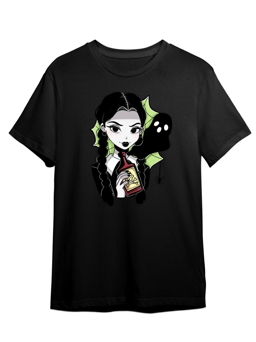 

Футболка унисекс СувенирShop Wednesday/Уэнсдэй/Венсдей 1 черная 4XL, "Wednesday/Уэнсдэй/Венсдей" 1