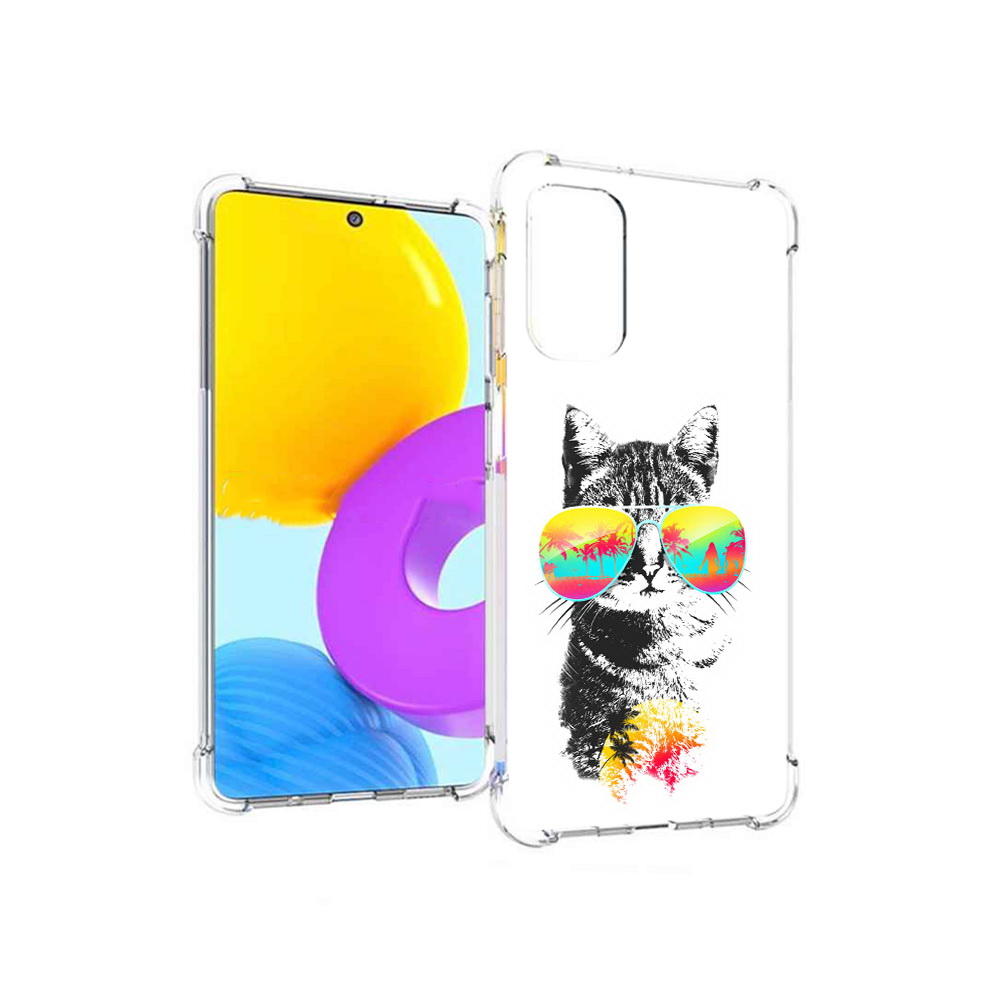 

Чехол MyPads Tocco для Samsung Galaxy M52 5G крутой кот (PT226932.542.425), Прозрачный, Tocco