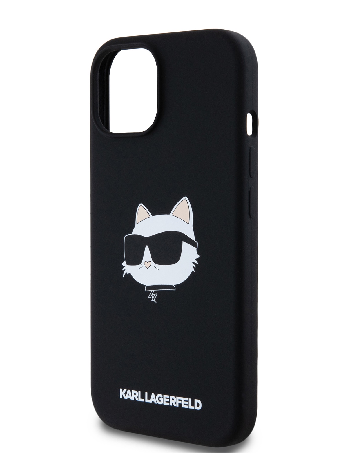 Чехол Karl Lagerfeld для iPhone 15 Liquid Silicone с фукцией MagSafe черный