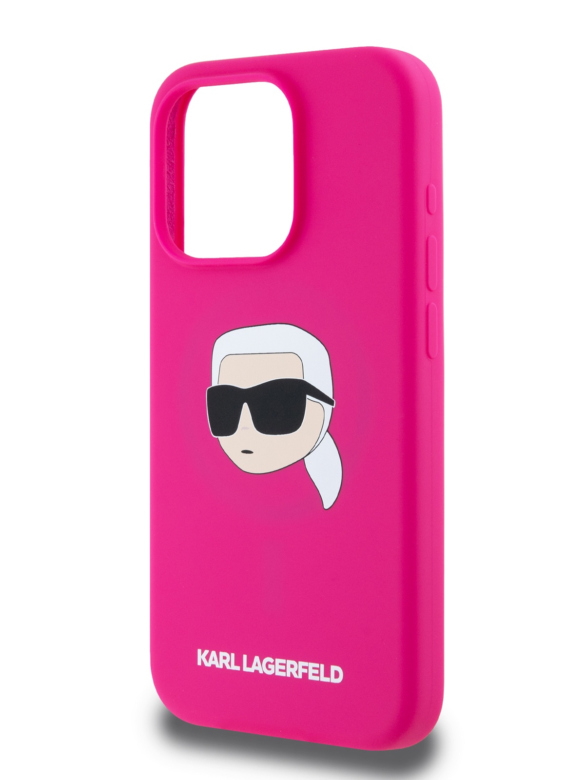 Чехол Karl Lagerfeld для iPhone 15 Pro Max Liquid Silicone c Soft touch и MagSafe, фуксия