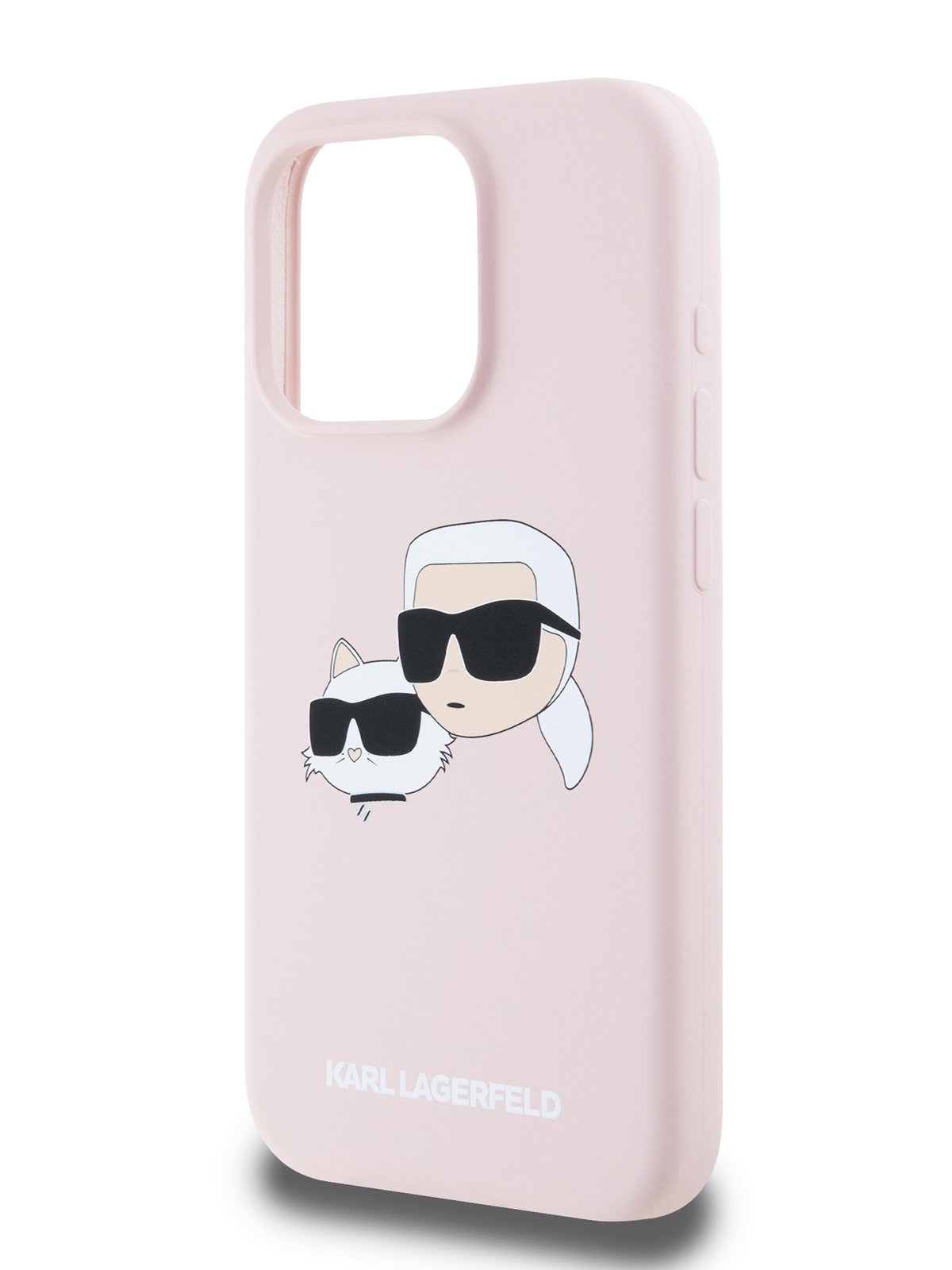 Чехол Karl Lagerfeld для iPhone 15 Pro Max Liquid Silicone c MagSafe и Soft-touch, розовый