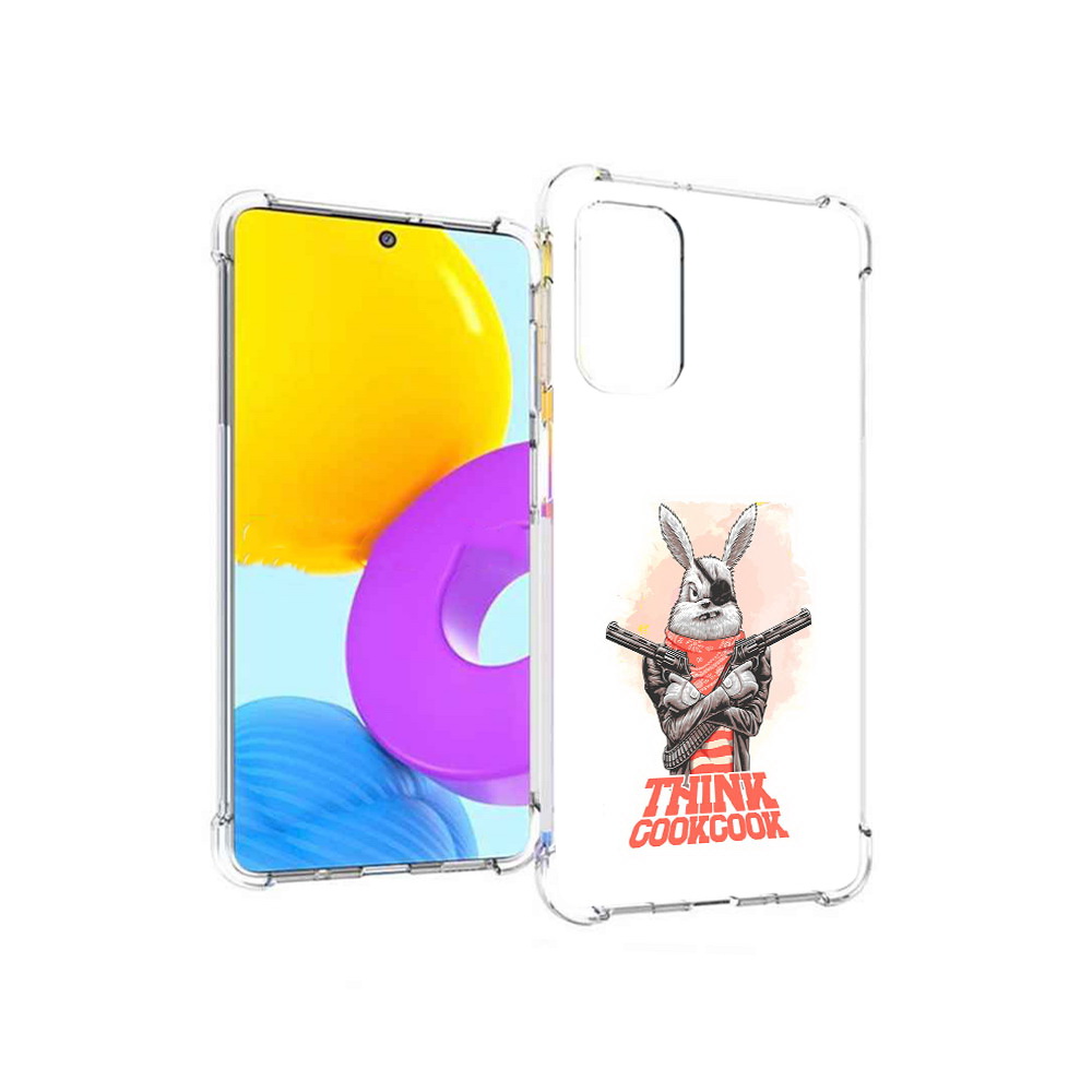 

Чехол MyPads Tocco для Samsung Galaxy M52 5G кролик пират (PT226932.542.419), Прозрачный, Tocco