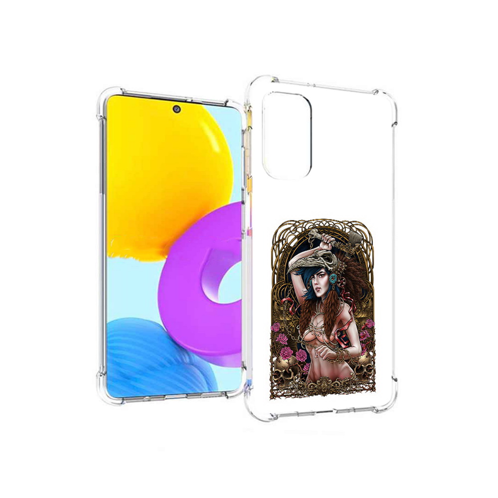 

Чехол MyPads Tocco для Samsung Galaxy M52 5G красивая девушка рисунок (PT226932.542.407), Прозрачный, Tocco