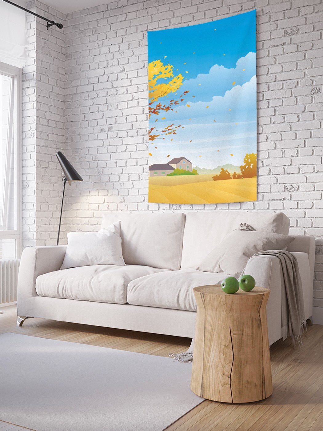 

Вертикальное фотопанно на стену JoyArty "Осенний листопад", 150x200 см, Осенний листопад