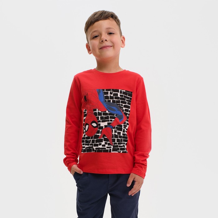 

Футболка с длинным рукавом "Человек-паук", Marvel, рост 110-116, красный, Человек-паук