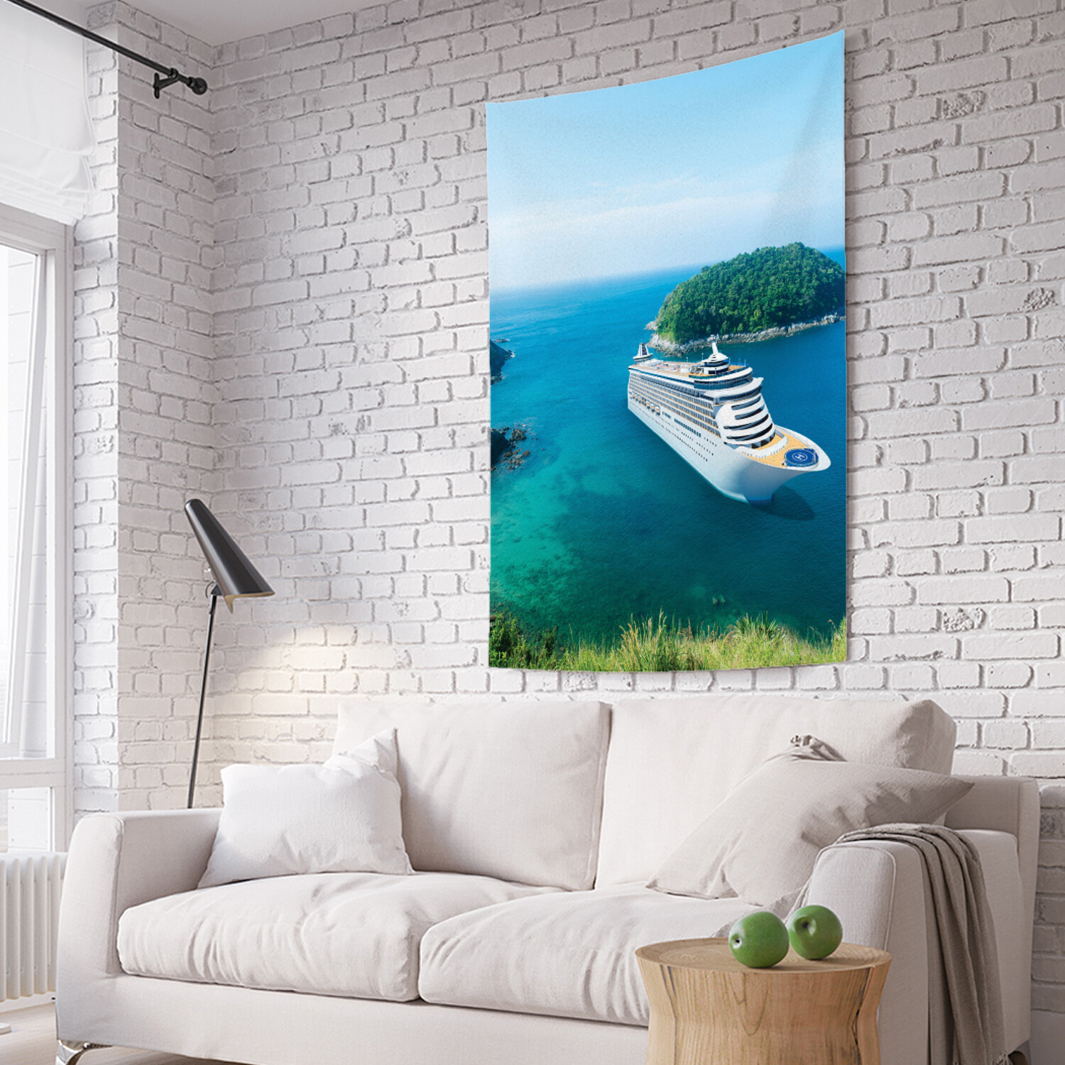 

Вертикальное фотопанно на стену JoyArty Лайнер у островов 150x200 см, Лайнер у островов