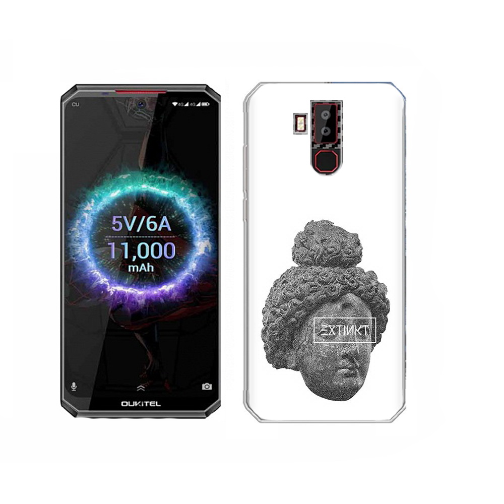 

Чехол MyPads Tocco для Oukitel K13 Pro каменное лицо девушки, Прозрачный, Tocco