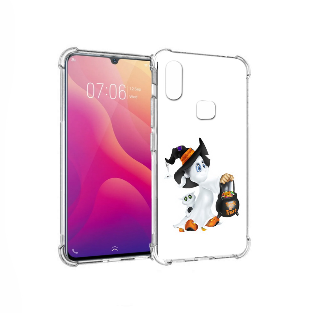 

Чехол MyPads Tocco для Vivo V11i Маленький призрак (PT119353.424.113), Прозрачный, Tocco