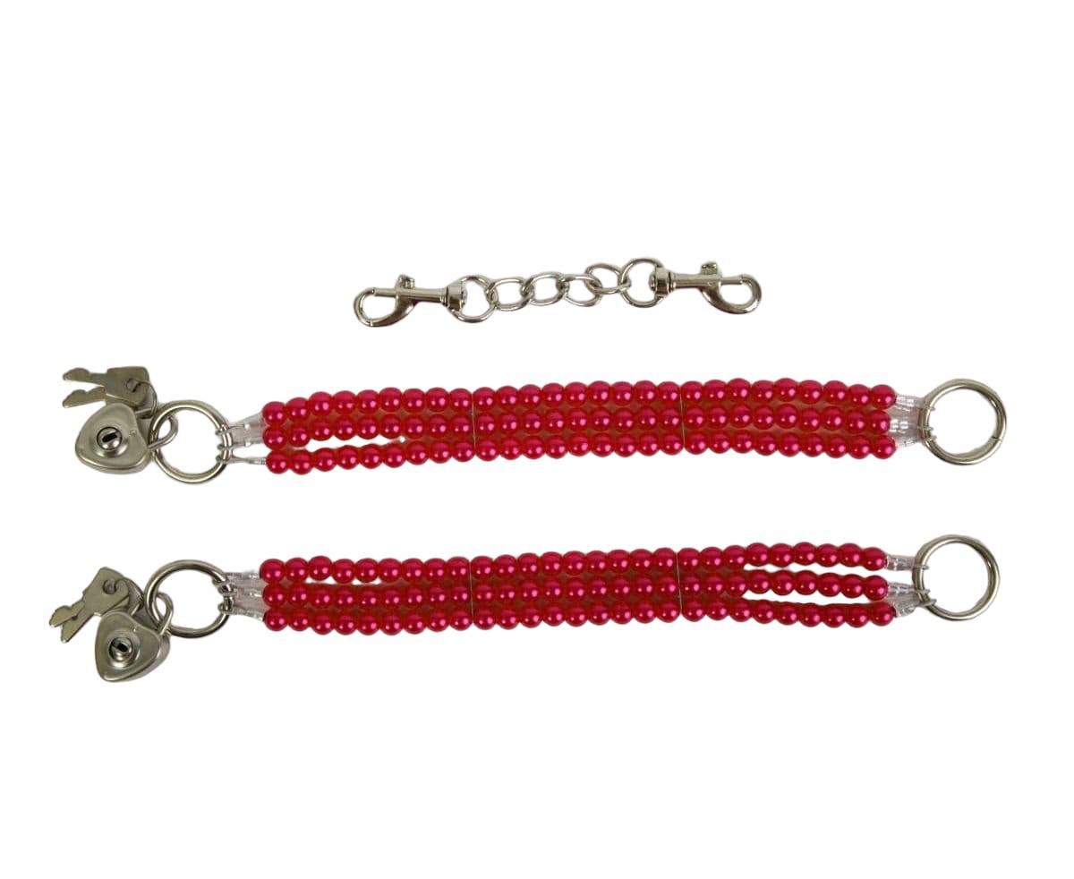 Оковы на ноги White Label из бусин красный