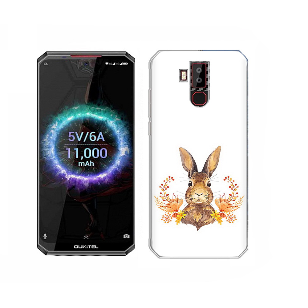 

Чехол MyPads Tocco для Oukitel K13 Pro зайка в цветах, Прозрачный, Tocco