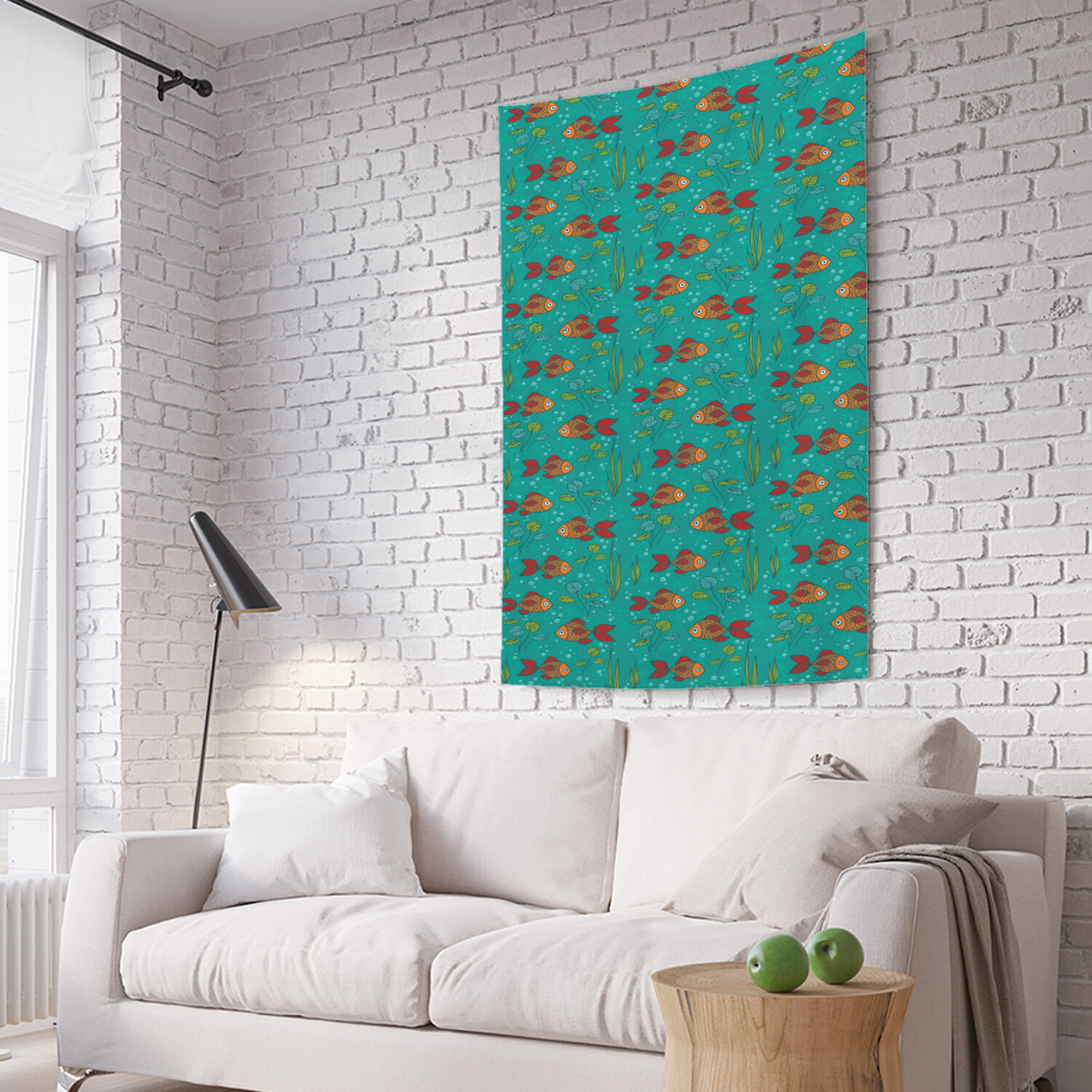 

Вертикальное фотопанно на стену JoyArty Рыбки в пруду 150x200 см, Рыбки в пруду