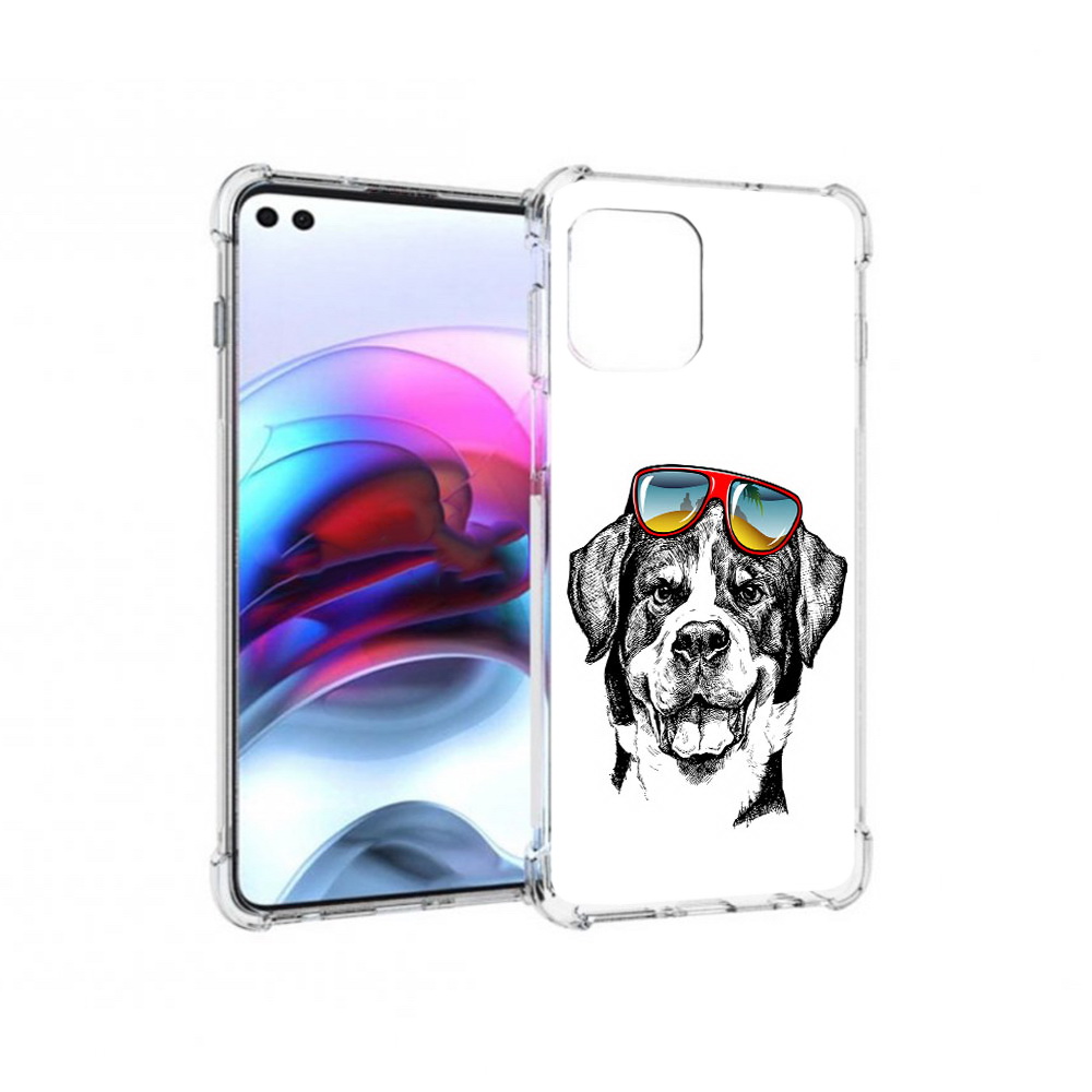 

Чехол MyPads Tocco для Motorola Edge счастливая собака (PT157712.351.631), Прозрачный, Tocco