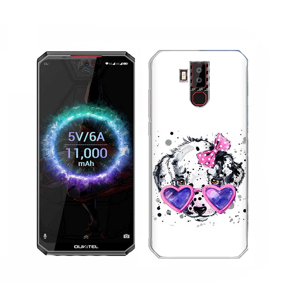 

Чехол MyPads Tocco для Oukitel K13 Pro долматинец в очках, Прозрачный, Tocco