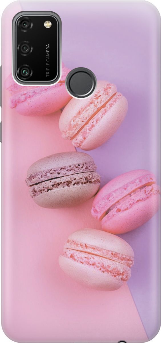 

Силиконовый чехол на Honor 9A с принтом "Розовые макаруны", Розовый;фиолетовый, 6411